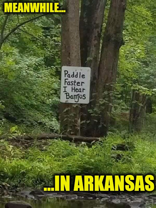 Did I hear someone squeal like a pig? | MEANWHILE... ...IN ARKANSAS | image tagged in rednecks,danger,memes | made w/ Imgflip meme maker