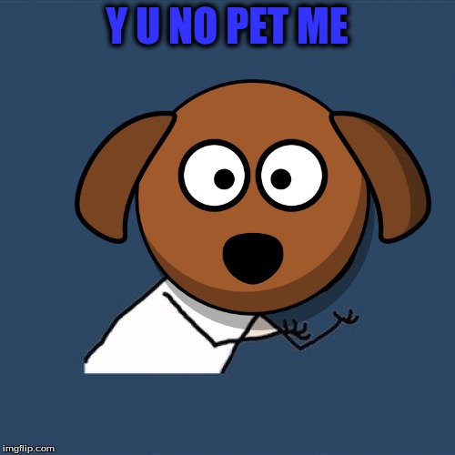 Y U NO PET ME | made w/ Imgflip meme maker