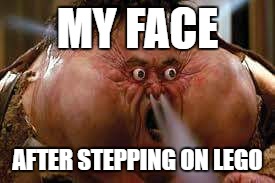 Rage Quit | MY FACE; AFTER STEPPING ON LEGO | image tagged in rage quit | made w/ Imgflip meme maker
