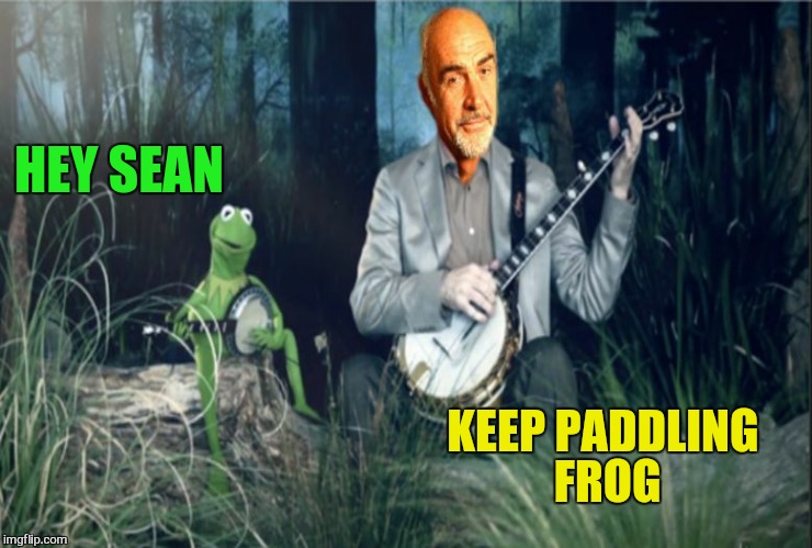 Kermit VS Sean Banjo War | HEY SEAN KEEP PADDLING FROG | image tagged in kermit vs sean banjo war | made w/ Imgflip meme maker