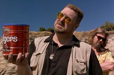 High Quality Walter Sobchak Holding Folgers Can Blank Meme Template