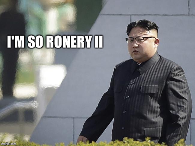 I'M SO
RONERY
II | image tagged in i'm so ronery ii | made w/ Imgflip meme maker