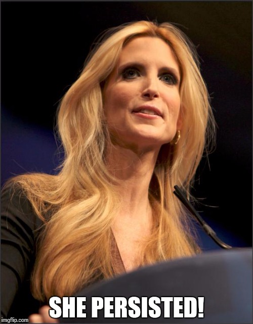 Ann Coulter | SHE PERSISTED! | image tagged in ann coulter | made w/ Imgflip meme maker