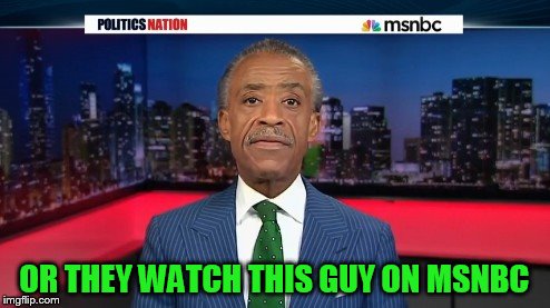 OR THEY WATCH THIS GUY ON MSNBC | made w/ Imgflip meme maker