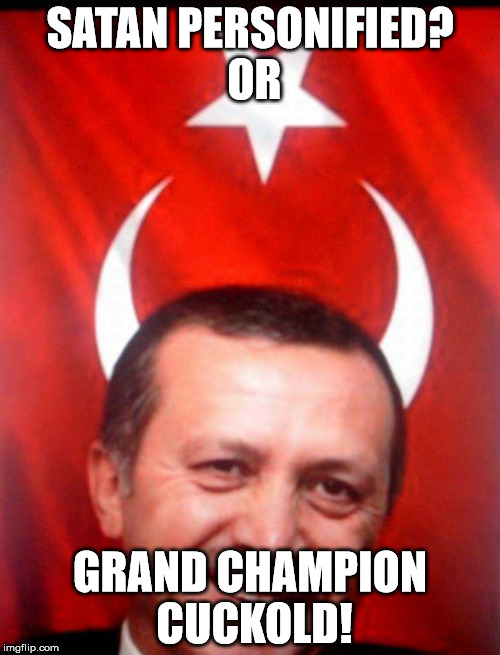 SATAN PERSONIFIED? OR; GRAND CHAMPION CUCKOLD! | image tagged in winner,moslems,islam,evil | made w/ Imgflip meme maker