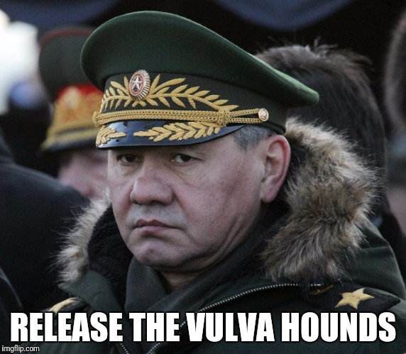 RELEASE THE VULVA HOUNDS | made w/ Imgflip meme maker