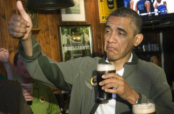 High Quality Obama Beer Blank Meme Template