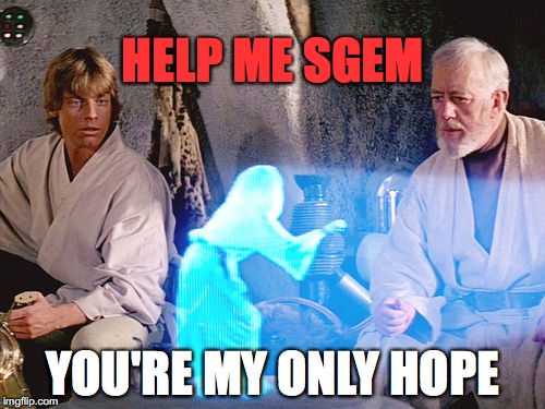 Princess Leia | HELP ME SGEM; YOU'RE MY ONLY HOPE | image tagged in princess leia | made w/ Imgflip meme maker