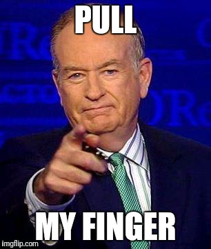 Bill O'Reilly | PULL; MY FINGER | image tagged in bill o'reilly | made w/ Imgflip meme maker