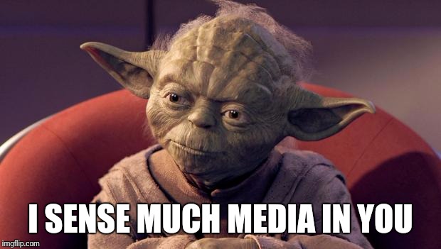 Media leads to bias, bias leads to vote, vote leads to... | I SENSE MUCH MEDIA IN YOU | image tagged in yoda wisdom | made w/ Imgflip meme maker