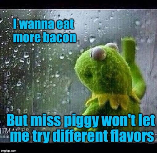 I wanna eat more bacon But miss piggy won't let me try different flavors | made w/ Imgflip meme maker