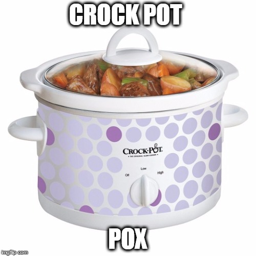 CROCK POT POX | image tagged in crock pot pox | made w/ Imgflip meme maker