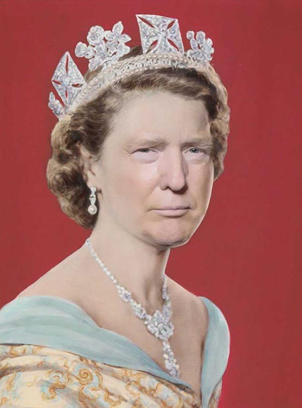 High Quality Trump Queen Elizabeth Blank Meme Template