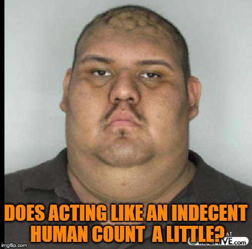 DOES ACTING LIKE AN INDECENT HUMAN COUNT  A LITTLE? | made w/ Imgflip meme maker