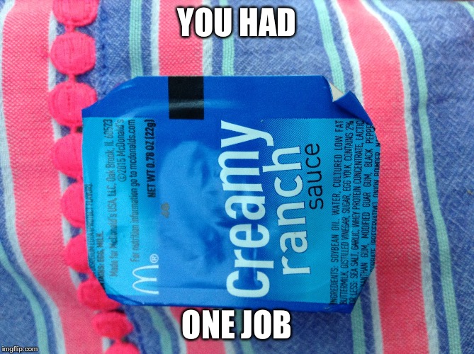 YOU HAD; ONE JOB | image tagged in you had one job | made w/ Imgflip meme maker