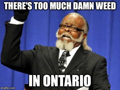 Too Damn High Meme | THERE'S TOO MUCH DAMN WEED IN ONTARIO | image tagged in memes,too damn high | made w/ Imgflip meme maker