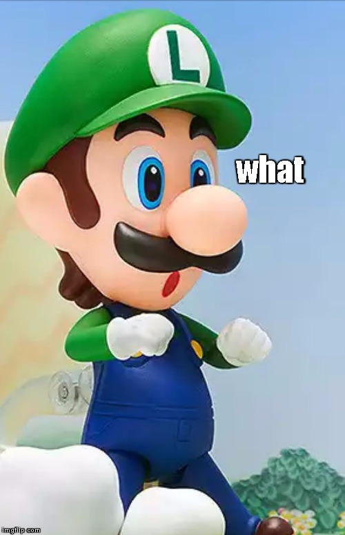 what |  what | image tagged in nendoroid luigi,what,memes | made w/ Imgflip meme maker