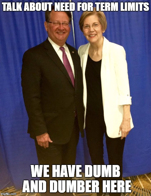 TALK ABOUT NEED FOR TERM LIMITS; WE HAVE DUMB AND DUMBER HERE | image tagged in gary and lie-awatha losers | made w/ Imgflip meme maker