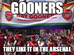 GOONERS; THEY LIKE IT IN THE ARSENAL | image tagged in gooners | made w/ Imgflip meme maker