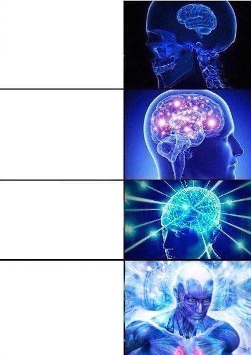 expanding brain Blank Meme Template