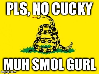 Gadsden Flag | PLS, NO CUCKY; MUH SMOL GURL | image tagged in gadsden flag | made w/ Imgflip meme maker