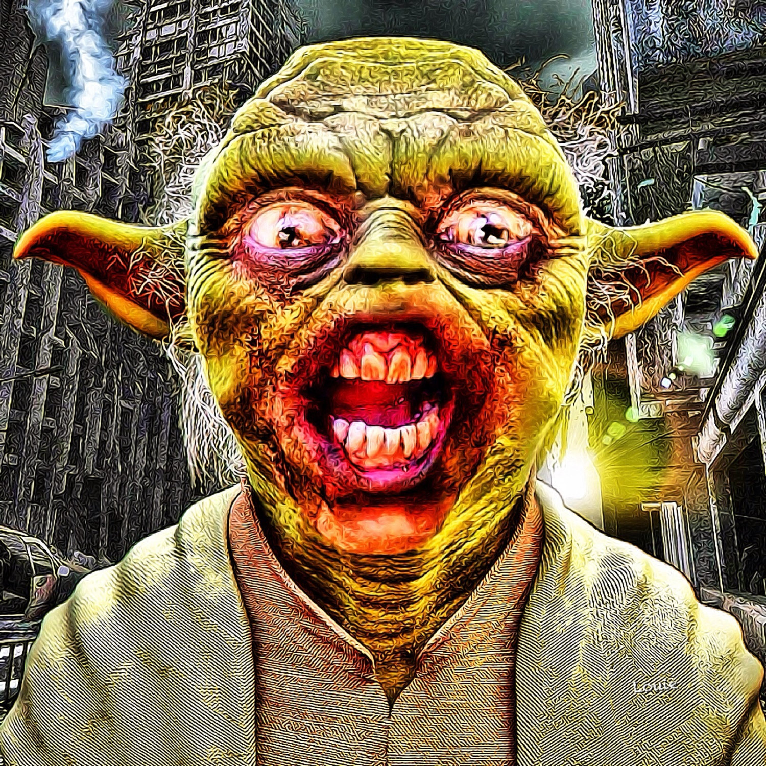 Zombie Yoda Blank Meme Template