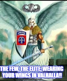 Wings | THE FEW, THE ELITE, WEARING YOUR WINGS IN VALHALLA!! | image tagged in war | made w/ Imgflip meme maker