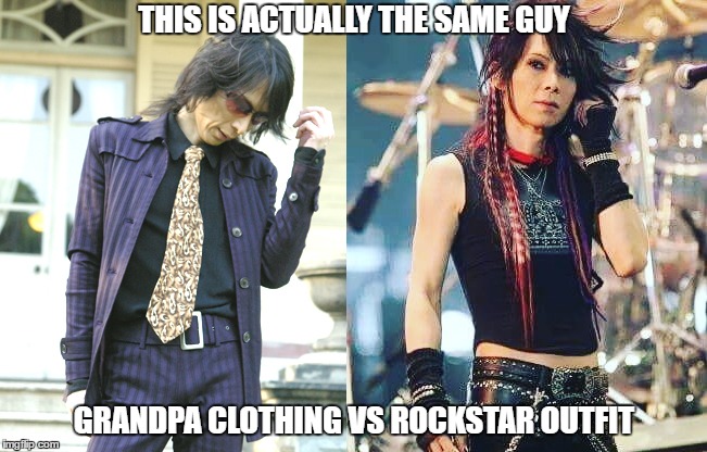 THIS IS ACTUALLY THE SAME GUY; GRANDPA CLOTHING VS ROCKSTAR OUTFIT | made w/ Imgflip meme maker