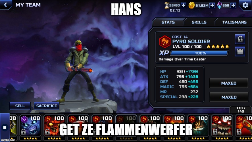 HANS; GET ZE FLAMMENWERFER | made w/ Imgflip meme maker