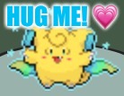 Shooting Star Clefairy | HUG ME!  | image tagged in pokemon,clefairy | made w/ Imgflip meme maker