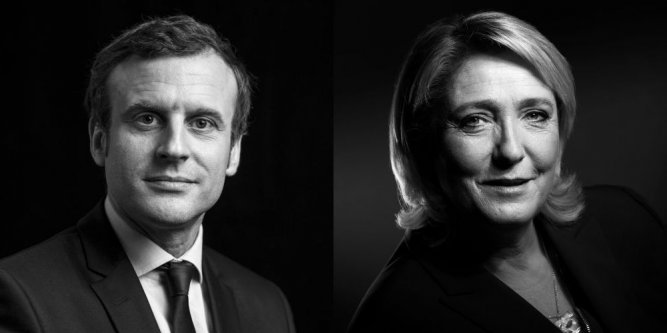 Macron LePen Blank Meme Template