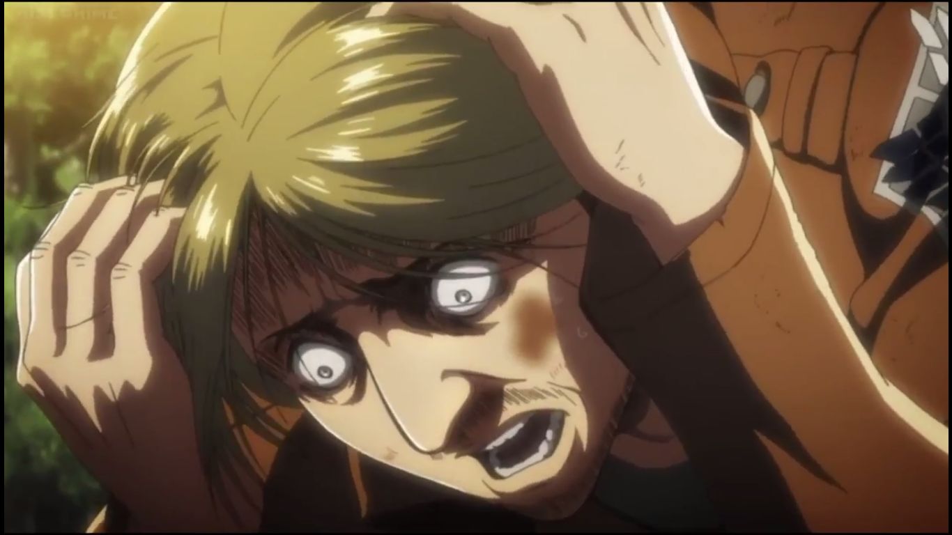 High Quality Scared Mike AOT Blank Meme Template
