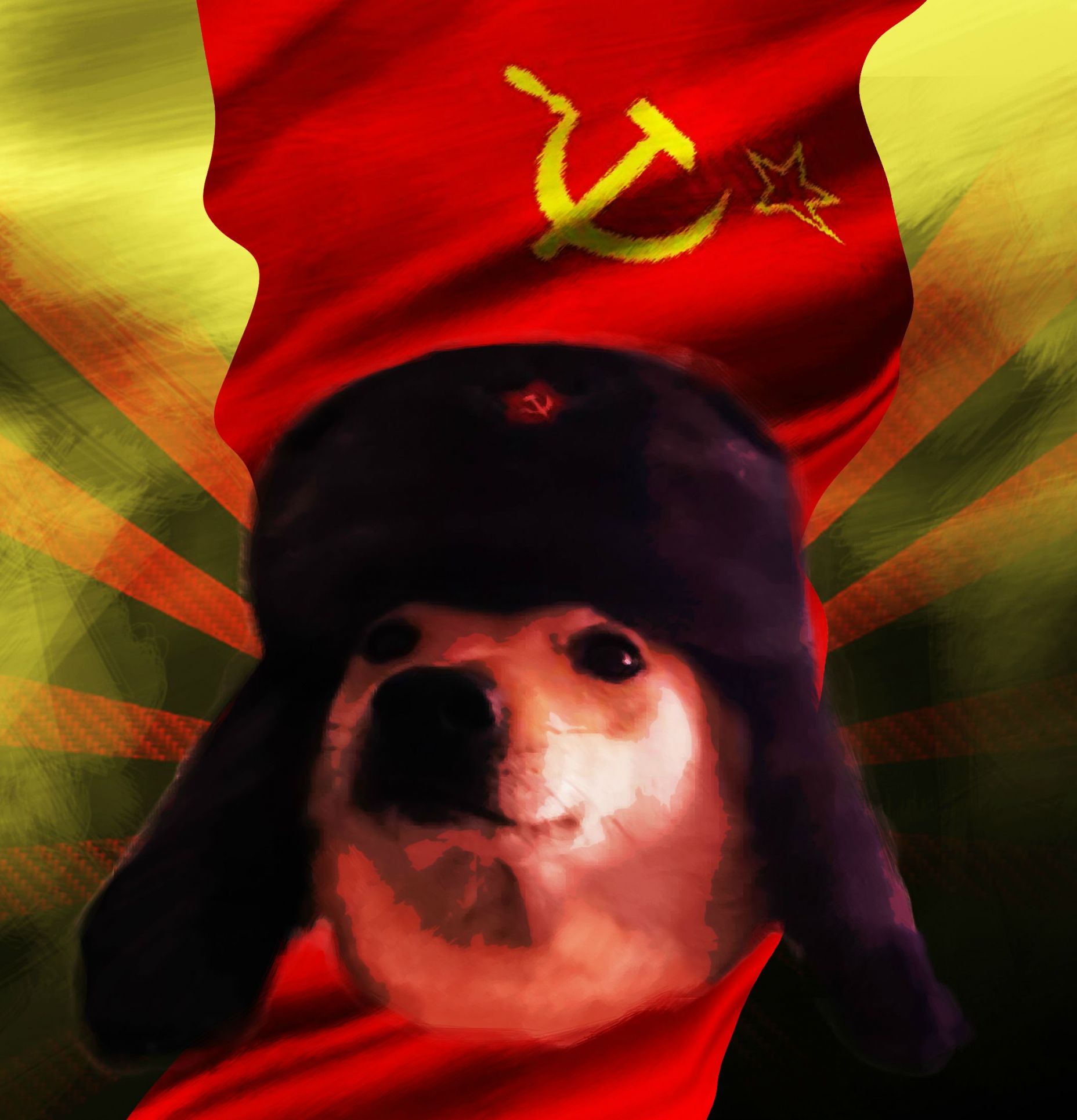 Comrade Doge Blank Meme Template