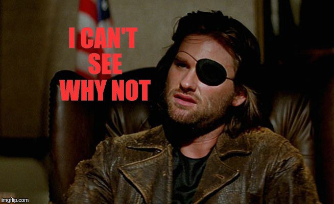 Snake Plissken asks,,, | I CAN'T SEE WHY NOT | image tagged in snake plissken asks   | made w/ Imgflip meme maker