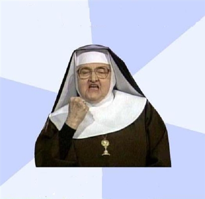 High Quality Mother Angelica Win Blank Meme Template
