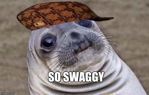 Awkward Moment Sealion | SO SWAGGY | image tagged in memes,awkward moment sealion,scumbag | made w/ Imgflip meme maker