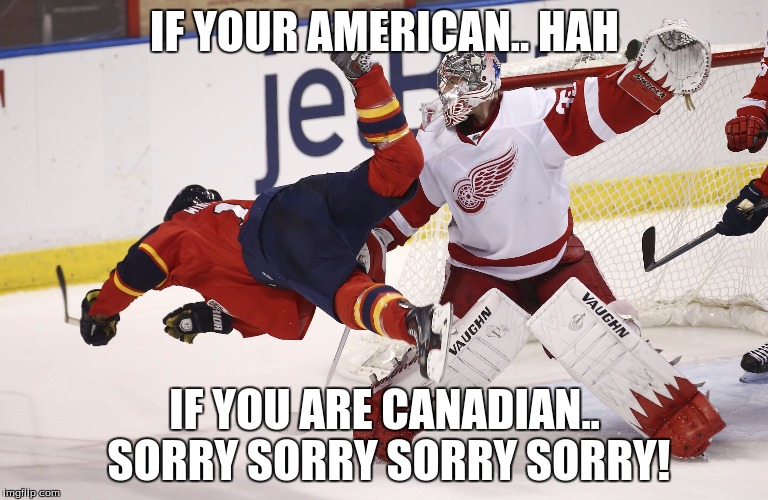 IF YOUR AMERICAN.. HAH; IF YOU ARE CANADIAN.. SORRY SORRY SORRY SORRY! | image tagged in in america | made w/ Imgflip meme maker
