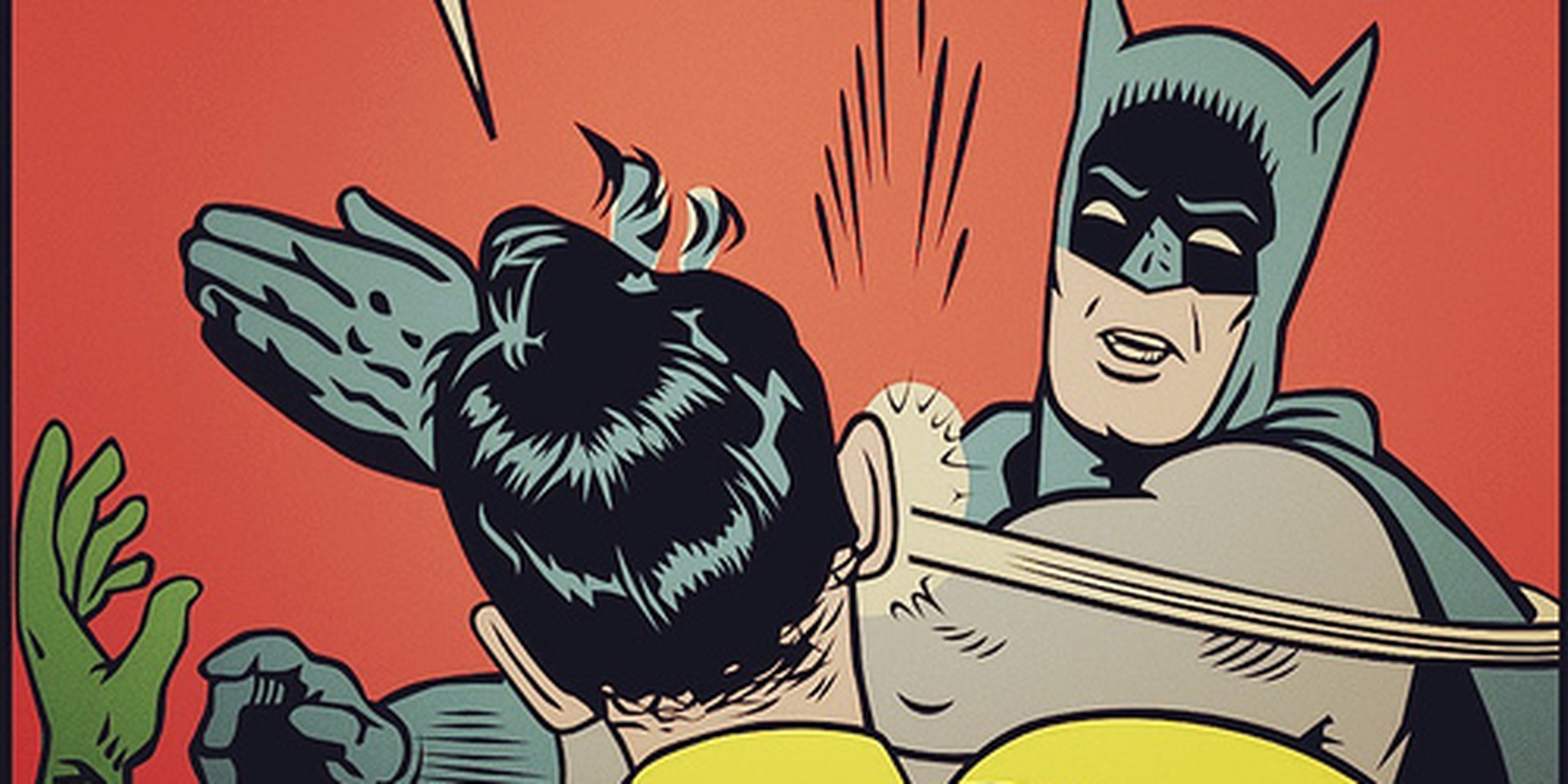 Batman slapping robin blank