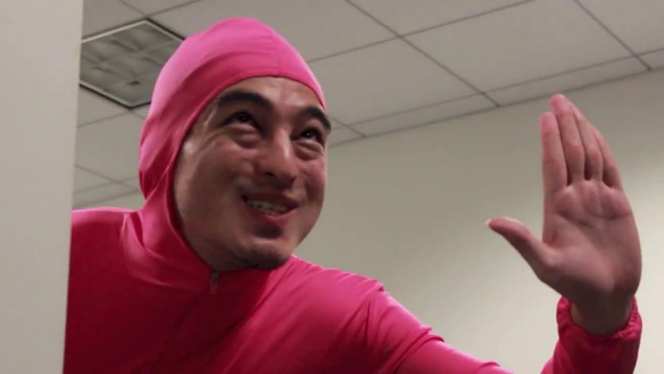 High Quality Pink Guy High five Blank Meme Template