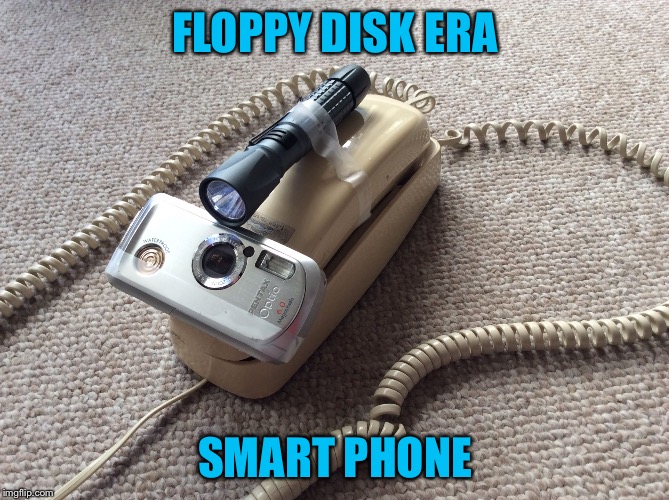 FLOPPY DISK ERA SMART PHONE | image tagged in poor man's smart phone | made w/ Imgflip meme maker