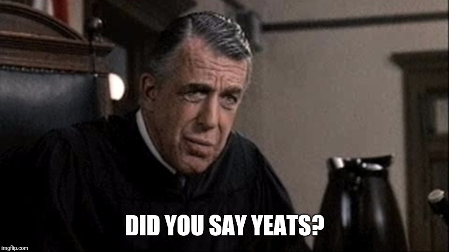 My cousin vinny judge | DID YOU SAY YEATS? | image tagged in my cousin vinny judge | made w/ Imgflip meme maker