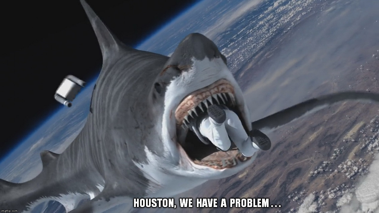 Ever Have One of Those Days? | HOUSTON,  WE  HAVE  A  PROBLEM . . . | image tagged in sharknado 3,space | made w/ Imgflip meme maker