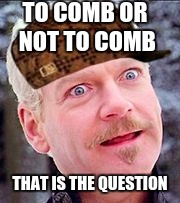 hamlet | TO COMB OR NOT TO COMB; THAT IS THE QUESTION | image tagged in hamlet,scumbag | made w/ Imgflip meme maker