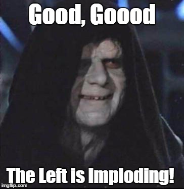 Sidious Error Meme | Good, Goood; The Left is Imploding! | image tagged in memes,sidious error | made w/ Imgflip meme maker