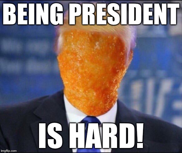 Poor Little Rich Boy | BEING PRESIDENT; IS HARD! | image tagged in cheeto in chief,memes,donald trump,funny,president | made w/ Imgflip meme maker