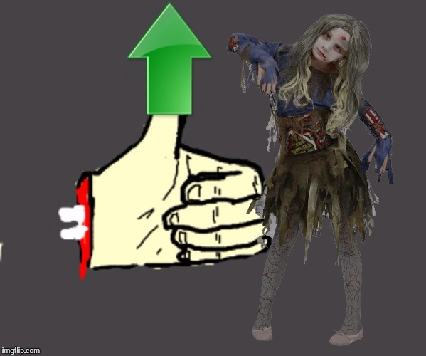 Zombie upvote | image tagged in zombie upvote | made w/ Imgflip meme maker