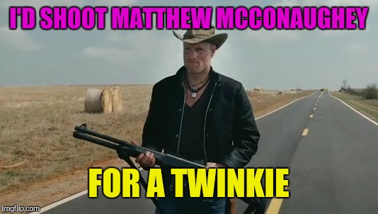 I'D SHOOT MATTHEW MCCONAUGHEY FOR A TWINKIE | made w/ Imgflip meme maker
