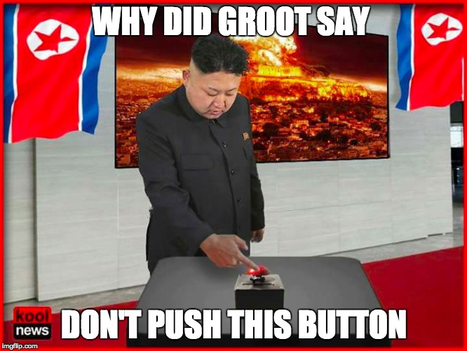 pushing the red button meme