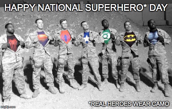 which superhero are you?  | HAPPY NATIONAL SUPERHERO* DAY; *REAL HEROES WEAR CAMO | image tagged in janey mack meme,flirty meme,super hero day,camo,real heroes | made w/ Imgflip meme maker