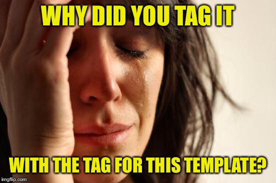 First World Problems Meme | WHY DID YOU TAG IT WITH THE TAG FOR THIS TEMPLATE? | image tagged in memes,first world problems | made w/ Imgflip meme maker